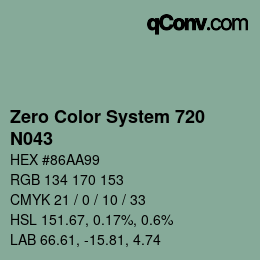 Código de color: Zero Color System 720 - N043 | qconv.com