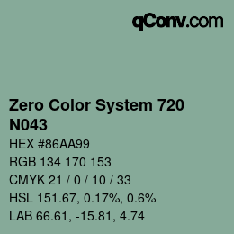 Code couleur: Zero Color System 720 - N043 | qconv.com
