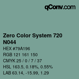 Color code: Zero Color System 720 - N044 | qconv.com