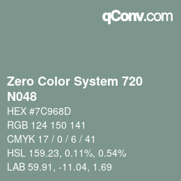 Color code: Zero Color System 720 - N048 | qconv.com
