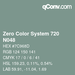 Color code: Zero Color System 720 - N048 | qconv.com