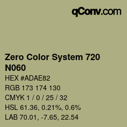 Código de color: Zero Color System 720 - N060 | qconv.com