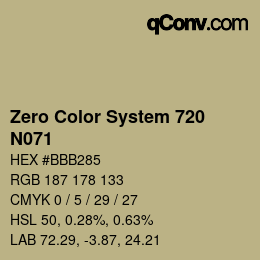 Código de color: Zero Color System 720 - N071 | qconv.com