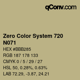 カラーコード: Zero Color System 720 - N071 | qconv.com