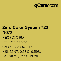 Color code: Zero Color System 720 - N072 | qconv.com