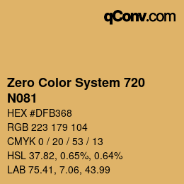 Código de color: Zero Color System 720 - N081 | qconv.com