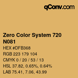 Code couleur: Zero Color System 720 - N081 | qconv.com