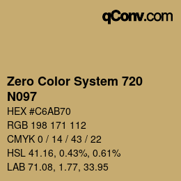 Color code: Zero Color System 720 - N097 | qconv.com