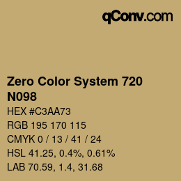 Color code: Zero Color System 720 - N098 | qconv.com