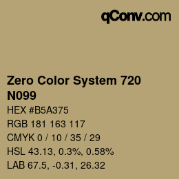 Color code: Zero Color System 720 - N099 | qconv.com