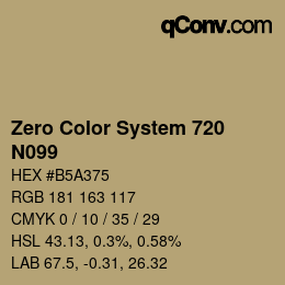 Código de color: Zero Color System 720 - N099 | qconv.com