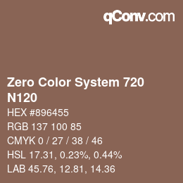 Color code: Zero Color System 720 - N120 | qconv.com