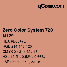 Color code: Zero Color System 720 - N129 | qconv.com