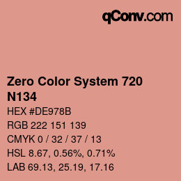 カラーコード: Zero Color System 720 - N134 | qconv.com