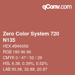 Código de color: Zero Color System 720 - N135 | qconv.com