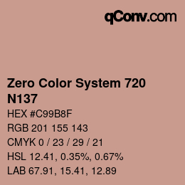 Color code: Zero Color System 720 - N137 | qconv.com