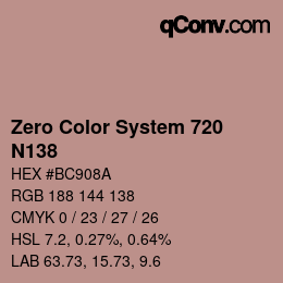 Código de color: Zero Color System 720 - N138 | qconv.com