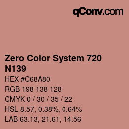 Color code: Zero Color System 720 - N139 | qconv.com