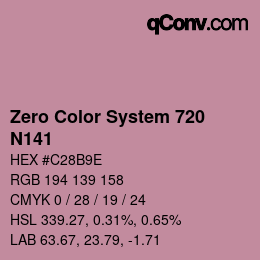 カラーコード: Zero Color System 720 - N141 | qconv.com