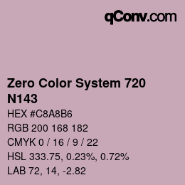 Color code: Zero Color System 720 - N143 | qconv.com