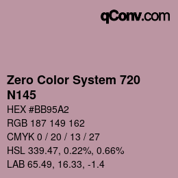 Color code: Zero Color System 720 - N145 | qconv.com