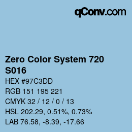 Código de color: Zero Color System 720 - S016 | qconv.com