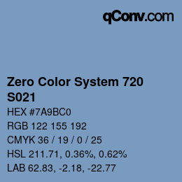 Farbcode: Zero Color System 720 - S021 | qconv.com