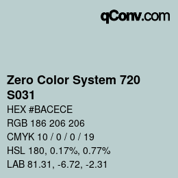 Farbcode: Zero Color System 720 - S031 | qconv.com