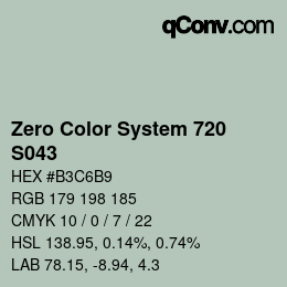 Farbcode: Zero Color System 720 - S043 | qconv.com