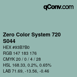 Código de color: Zero Color System 720 - S044 | qconv.com