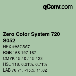 Color code: Zero Color System 720 - S052 | qconv.com