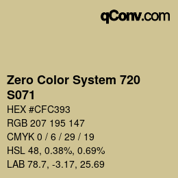 Farbcode: Zero Color System 720 - S071 | qconv.com