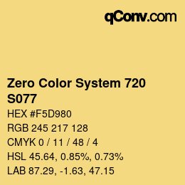 Color code: Zero Color System 720 - S077 | qconv.com