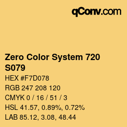 カラーコード: Zero Color System 720 - S079 | qconv.com