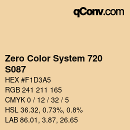 Color code: Zero Color System 720 - S087 | qconv.com