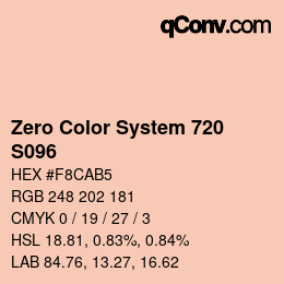 Code couleur: Zero Color System 720 - S096 | qconv.com