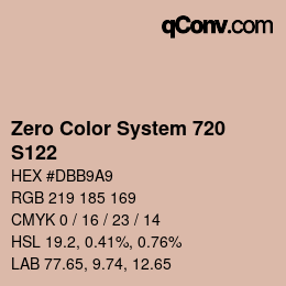Color code: Zero Color System 720 - S122 | qconv.com