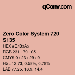 Color code: Zero Color System 720 - S135 | qconv.com