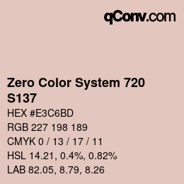 Color code: Zero Color System 720 - S137 | qconv.com