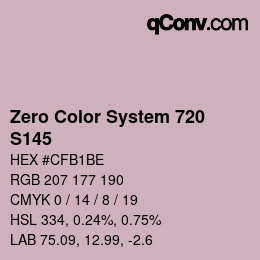 Color code: Zero Color System 720 - S145 | qconv.com