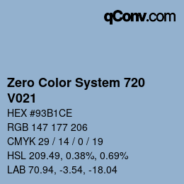 Farbcode: Zero Color System 720 - V021 | qconv.com