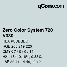 Farbcode: Zero Color System 720 - V030 | qconv.com