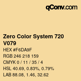 Color code: Zero Color System 720 - V079 | qconv.com