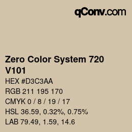 Color code: Zero Color System 720 - V101 | qconv.com