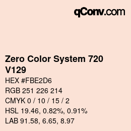Color code: Zero Color System 720 - V129 | qconv.com