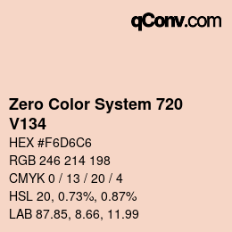 Color code: Zero Color System 720 - V134 | qconv.com