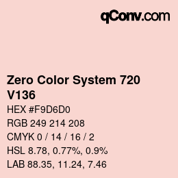 カラーコード: Zero Color System 720 - V136 | qconv.com