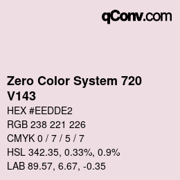 Código de color: Zero Color System 720 - V143 | qconv.com