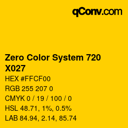 Farbcode: Zero Color System 720 - X027 | qconv.com