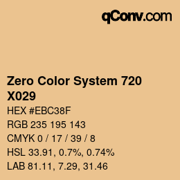 Código de color: Zero Color System 720 - X029 | qconv.com